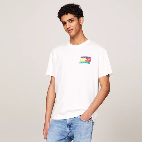 Tommy Jeans Pop Color Flag T-shirt Wit