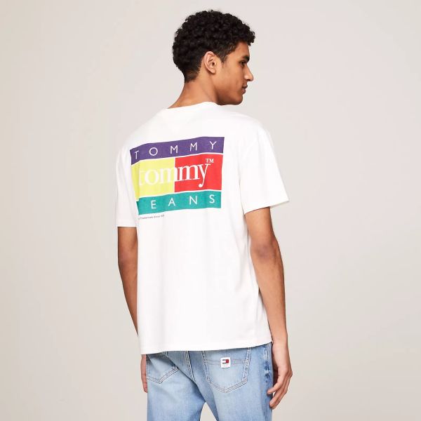 Tommy Jeans Pop Color Flag T-shirt Wit