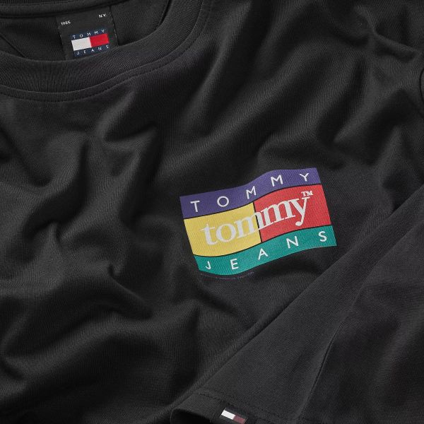 Tommy Jeans Pop Color Flag T-shirt Zwart