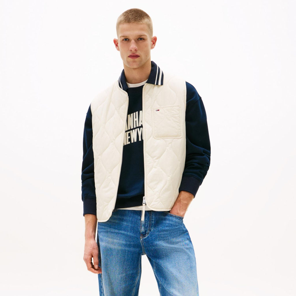 Tommy Jeans Quilted Vest Beige