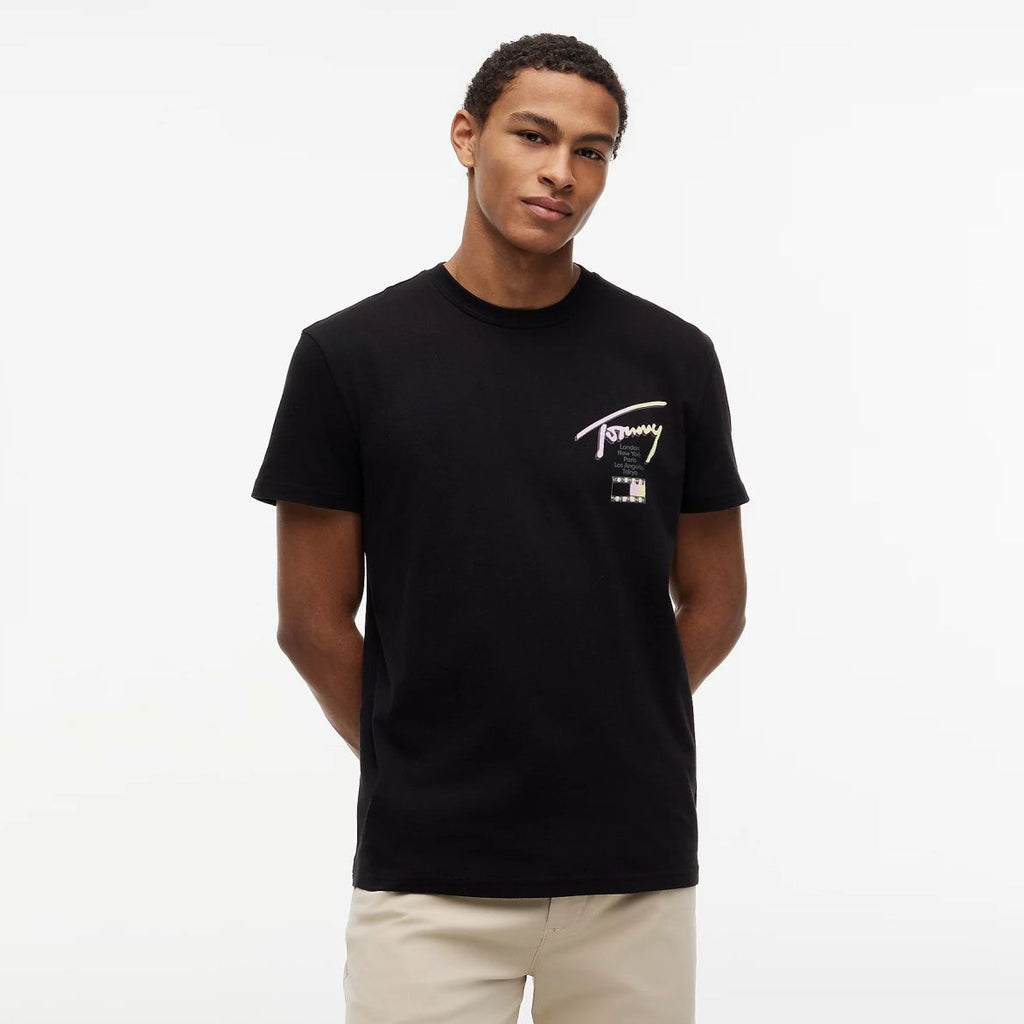 Tommy Jeans Regular City Sign T-shirt Zwart