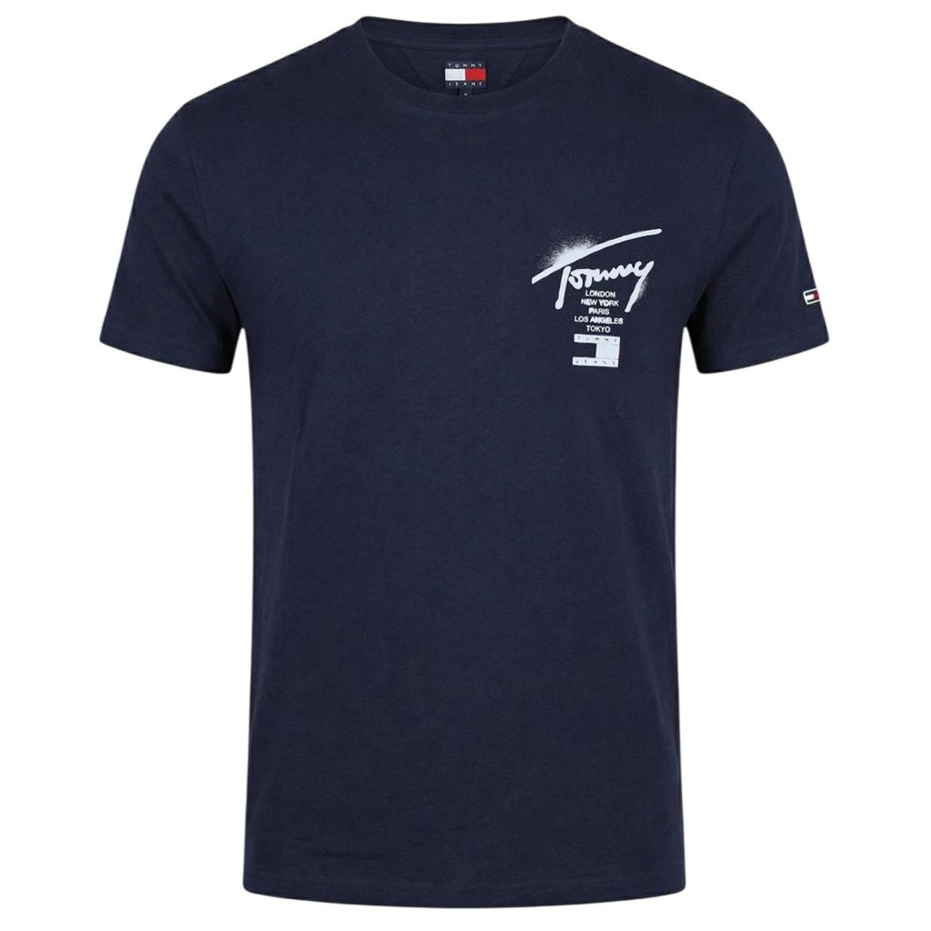 Tommy Jeans Regular City Sign T-shirt Navy
