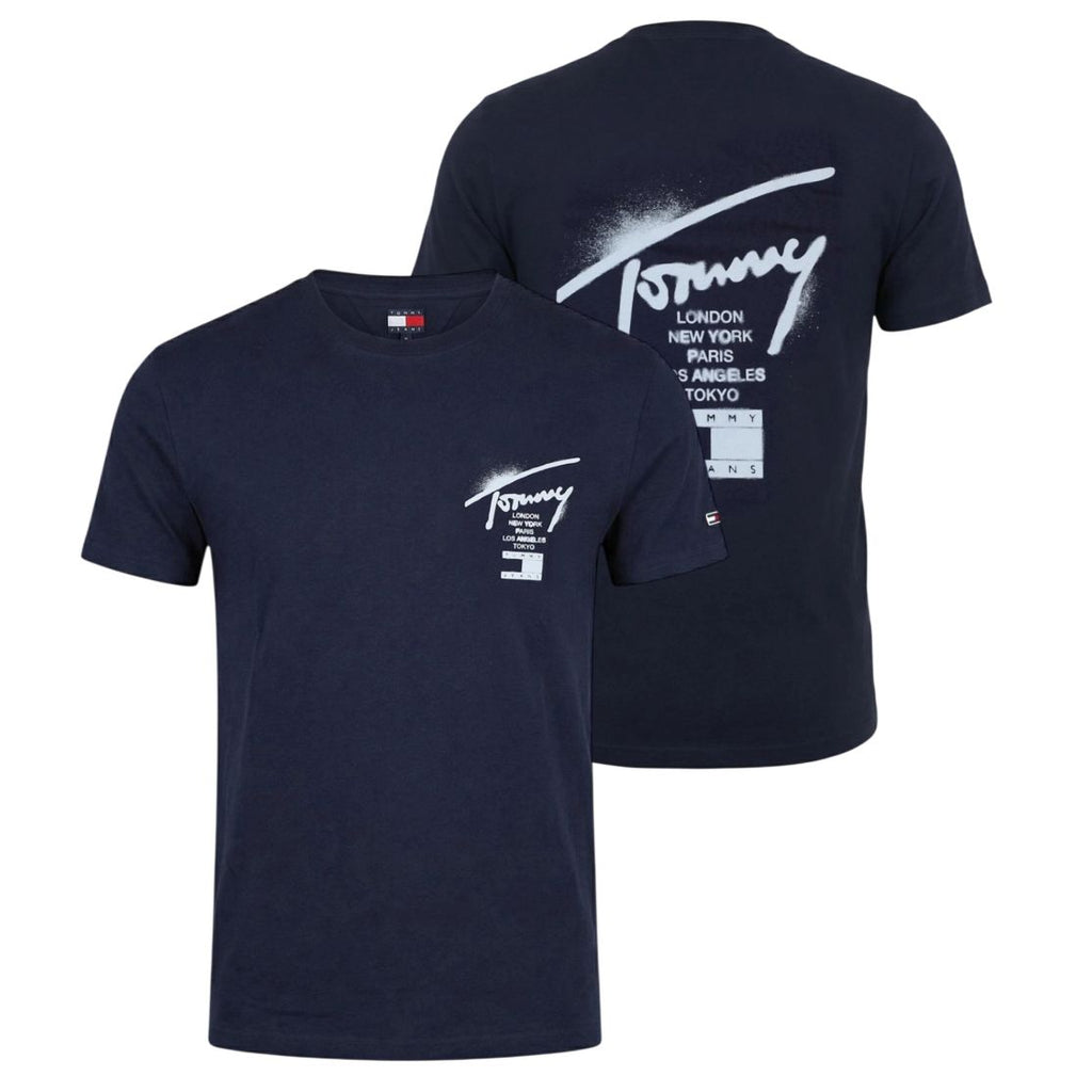 Tommy Jeans Regular City Sign T-shirt Navy