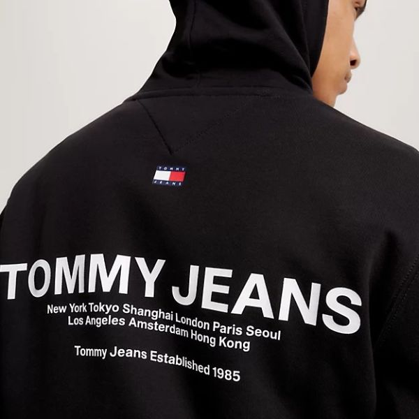 Tommy Jeans Regular Entry Graphic Hoodie Zwart