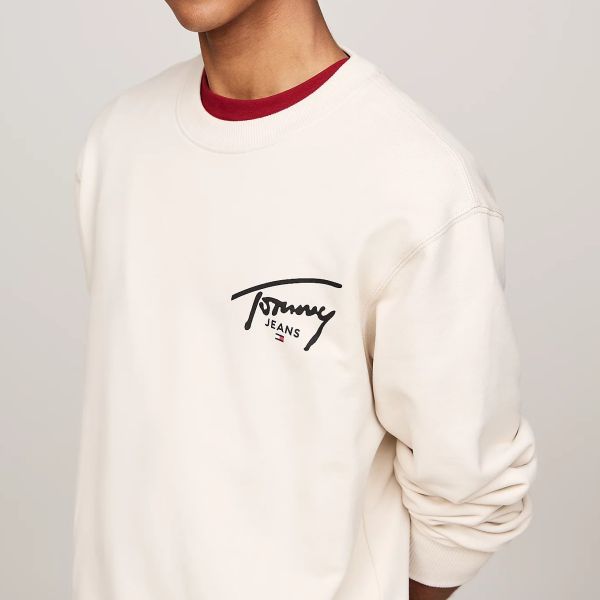 Tommy Jeans Regular Entry Graphic Sweater Off White