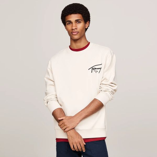 Tommy Jeans Regular Entry Graphic Sweater Off White