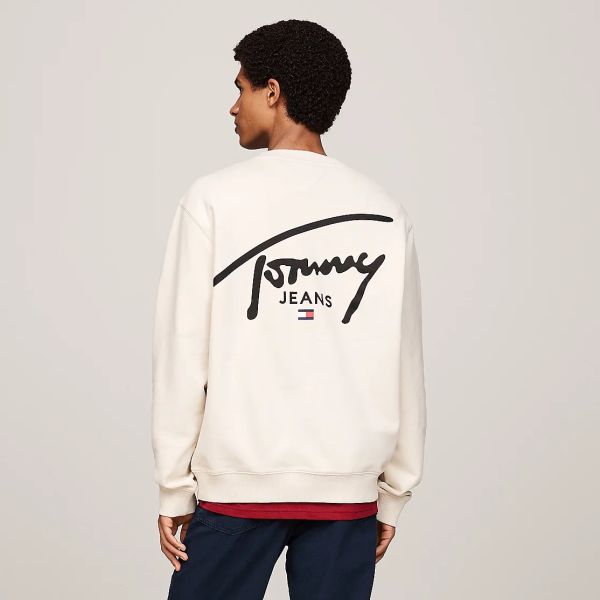 Tommy Jeans Regular Entry Graphic Sweater Off White