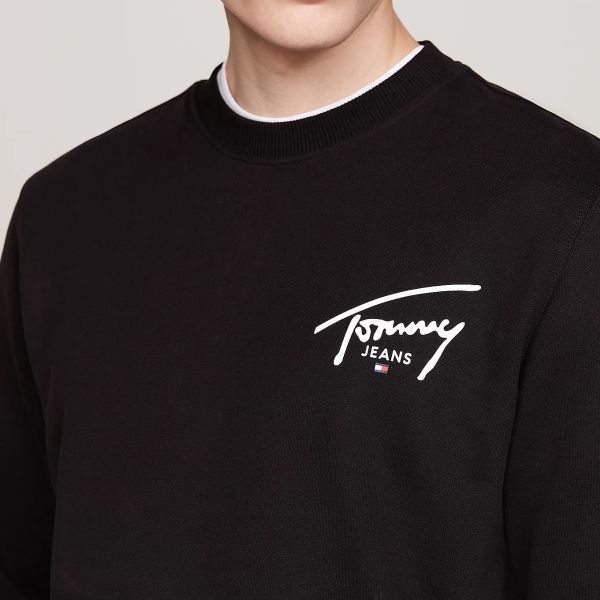 Tommy Jeans Regular Entry Graphic Sweater Zwart