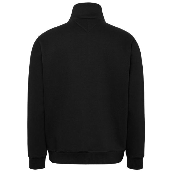 Tommy Jeans Regular Fleece Quarter Zip Sweater Zwart