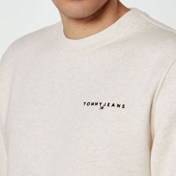 Tommy Jeans Regular Linear Sweater Off White