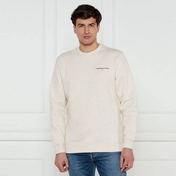 Tommy Jeans Regular Linear Sweater Off White