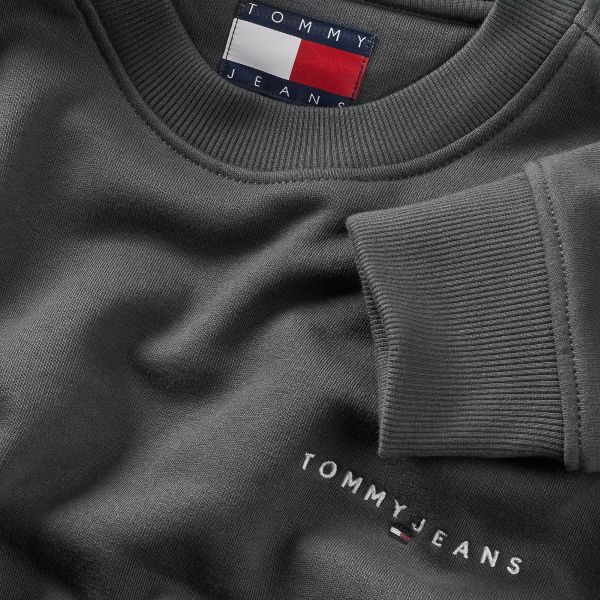 Tommy Jeans Regular Linear Sweater Zwart