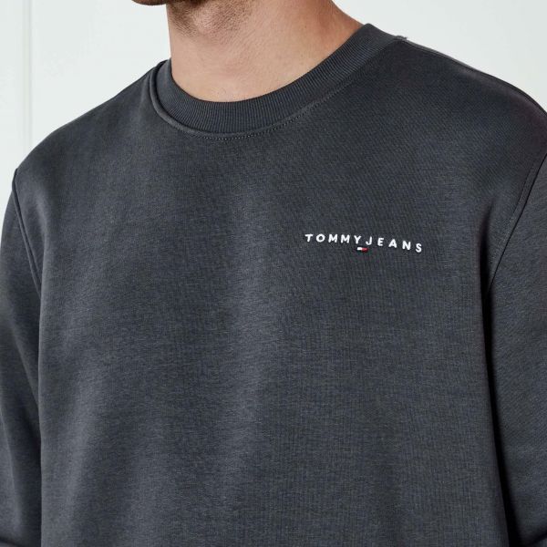 Tommy Jeans Regular Linear Sweater Zwart