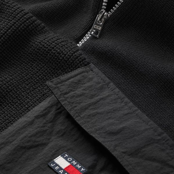 Tommy Jeans Regular Mix Tech Sweater Zwart