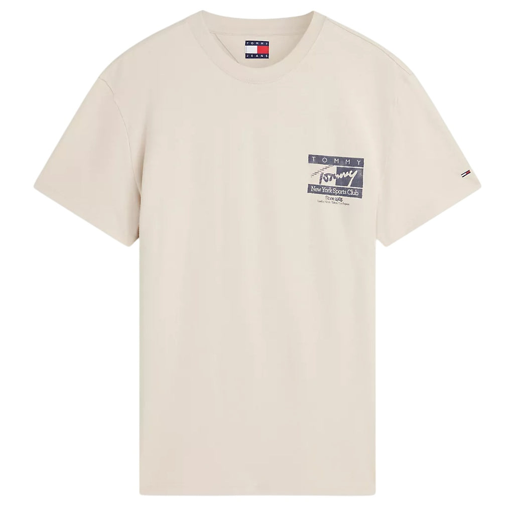 Tommy Jeans Regular Sign Flag T-shirt Beige