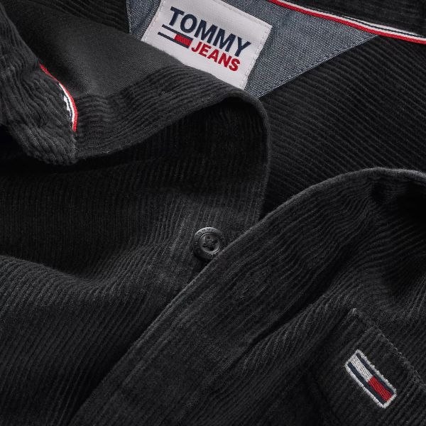 Tommy Jeans Relax Corduroy Overshirt Zwart