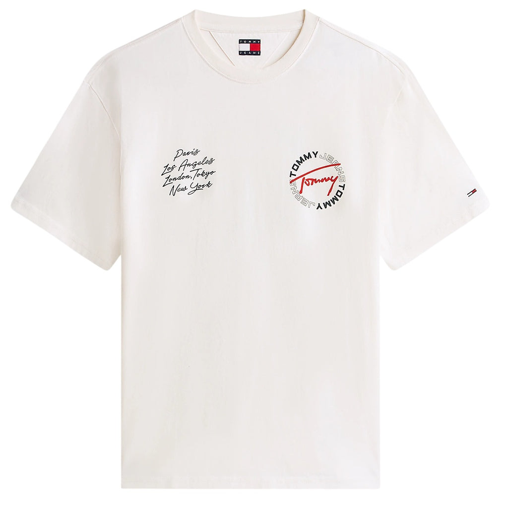 Tommy Jeans Relaxed Sign Circle T-shirt Off White