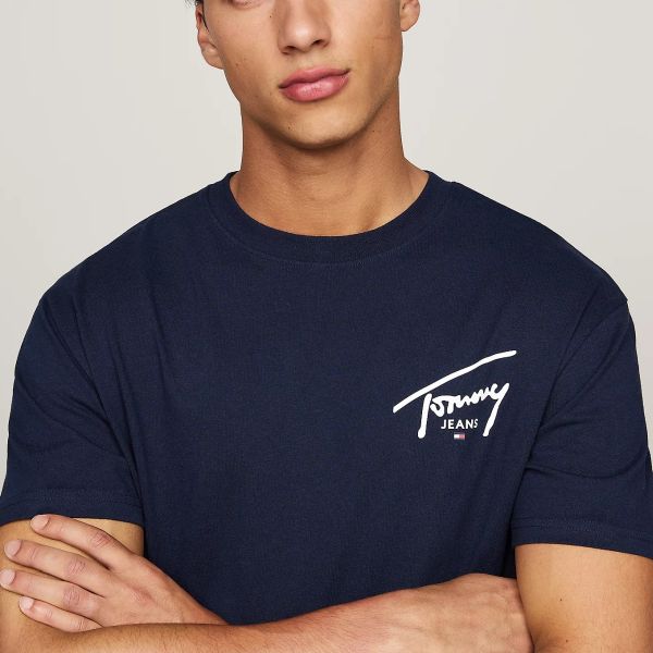 Tommy Jeans Signature Print T-shirt Navy