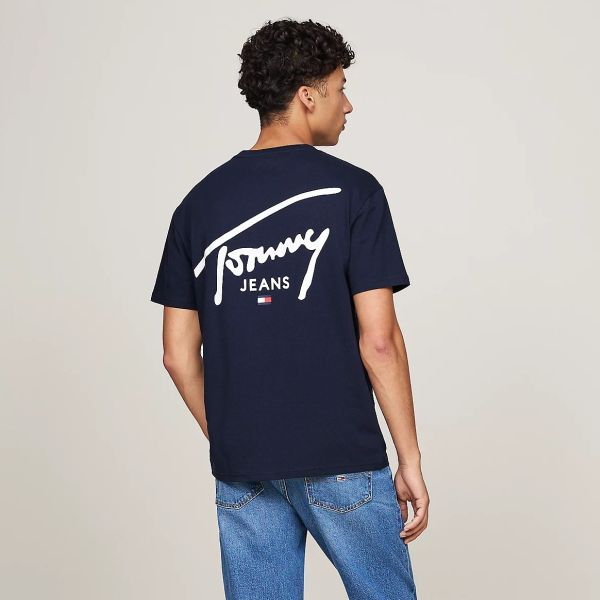 Tommy Jeans Signature Print T-shirt Navy
