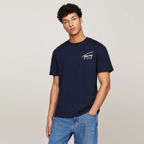 Tommy Jeans Signature Print T-shirt Navy