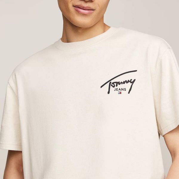 Tommy Jeans Signature Print T-shirt Off White