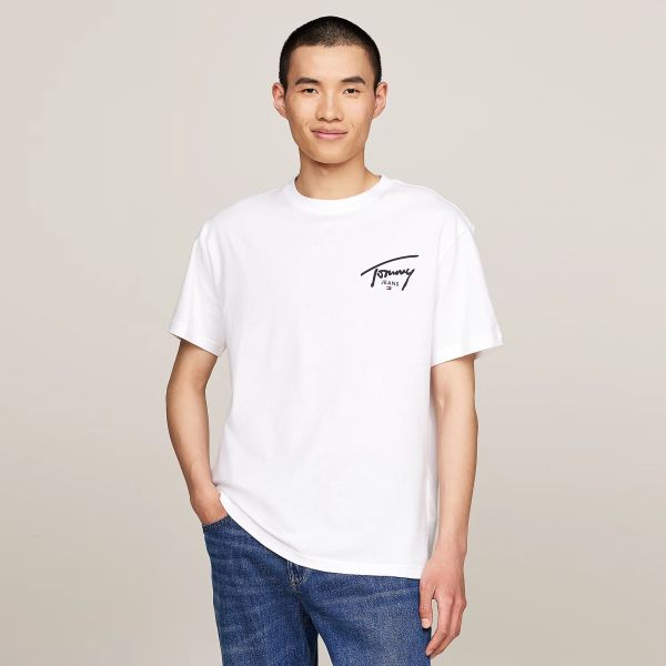 Tommy Jeans Signature Print T-shirt Wit