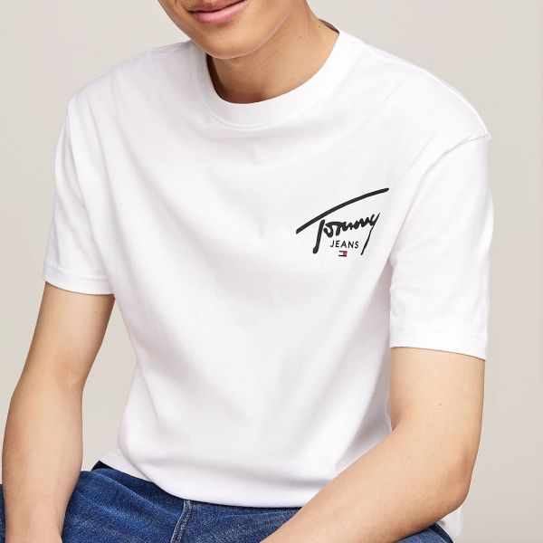 Tommy Jeans Signature Print T-shirt Wit