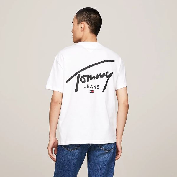 Tommy Jeans Signature Print T-shirt Wit