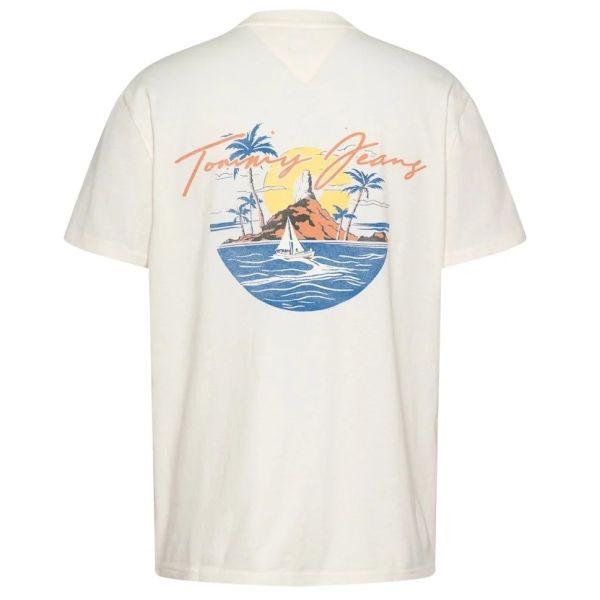 Tommy Jeans Signature Sailing T-shirt Off White