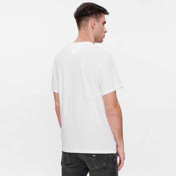 Tommy Jeans Slim Essential Flag T-shirt Wit