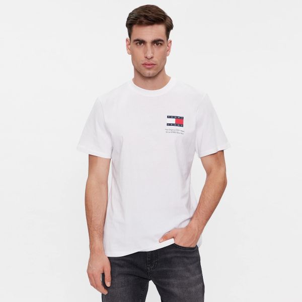 Tommy Jeans Slim Essential Flag T-shirt Wit