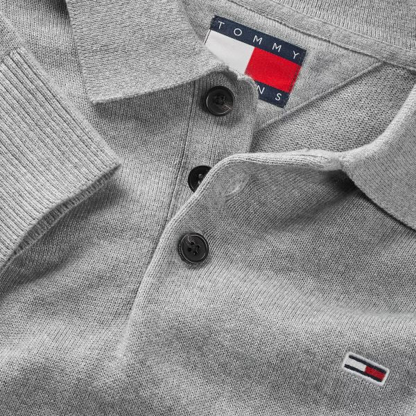 Tommy Jeans Slim Essential Polo Sweater Grijs