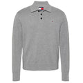 Tommy Jeans Slim Essential Polo Sweater Grijs