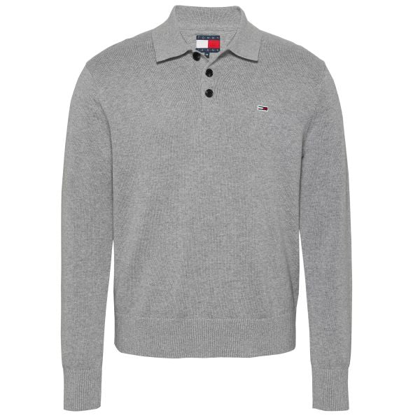 Tommy Jeans Slim Essential Polo Sweater Grijs