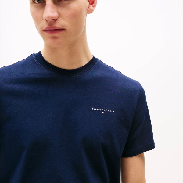 Tommy Jeans Slim Linear Chest T-shirt Navy