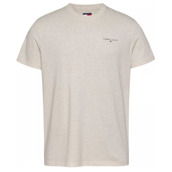 Tommy Jeans Slim Linear Chest T-shirt Off White