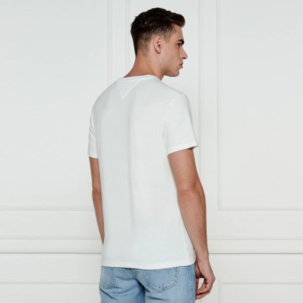 Tommy Jeans Slim Linear Chest T-shirt Wit