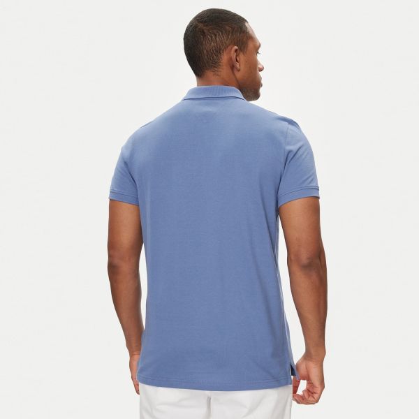 Tommy Jeans Slim Placket Polo Blauw