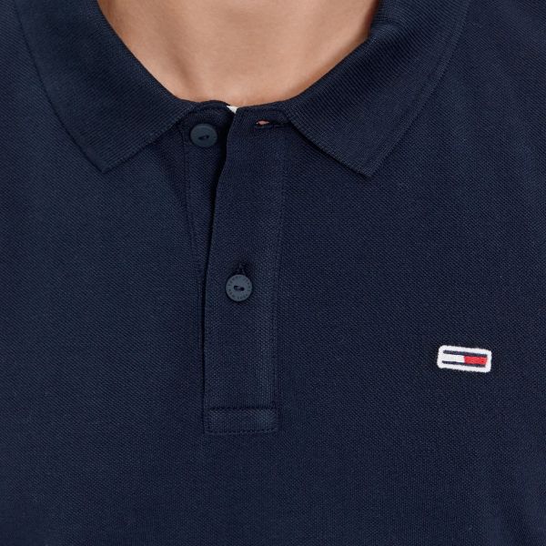 Tommy Jeans Slim Placket Polo Navy