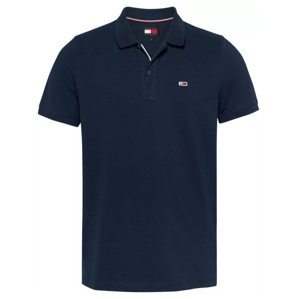 Tommy Jeans Slim Placket Polo Navy