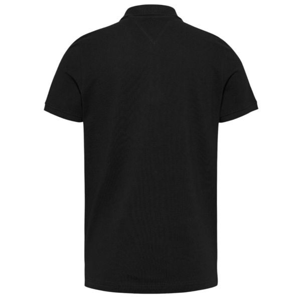 Tommy Jeans Slim Placket Polo Zwart