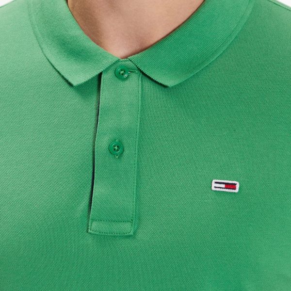 Tommy Jeans Slim Placket Polo Groen
