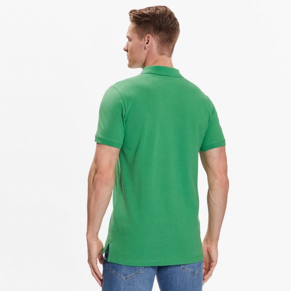 Tommy Jeans Slim Placket Polo Groen