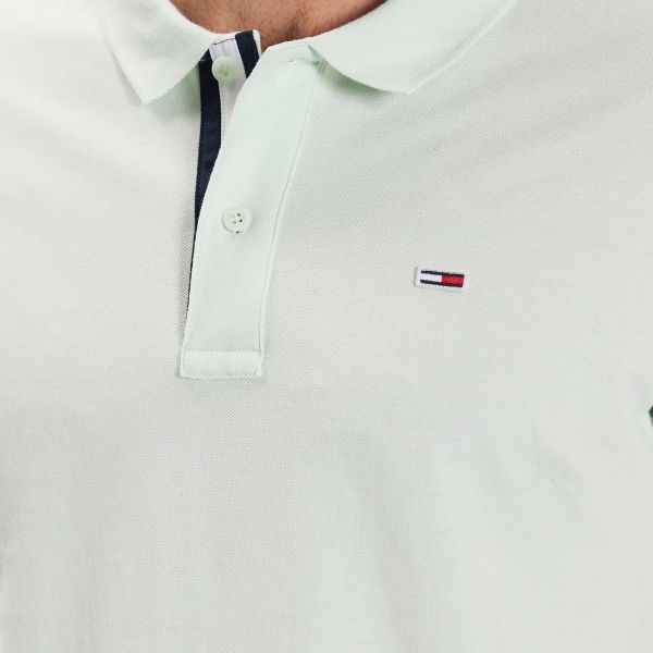 Tommy Jeans Slim Placket Polo Mint
