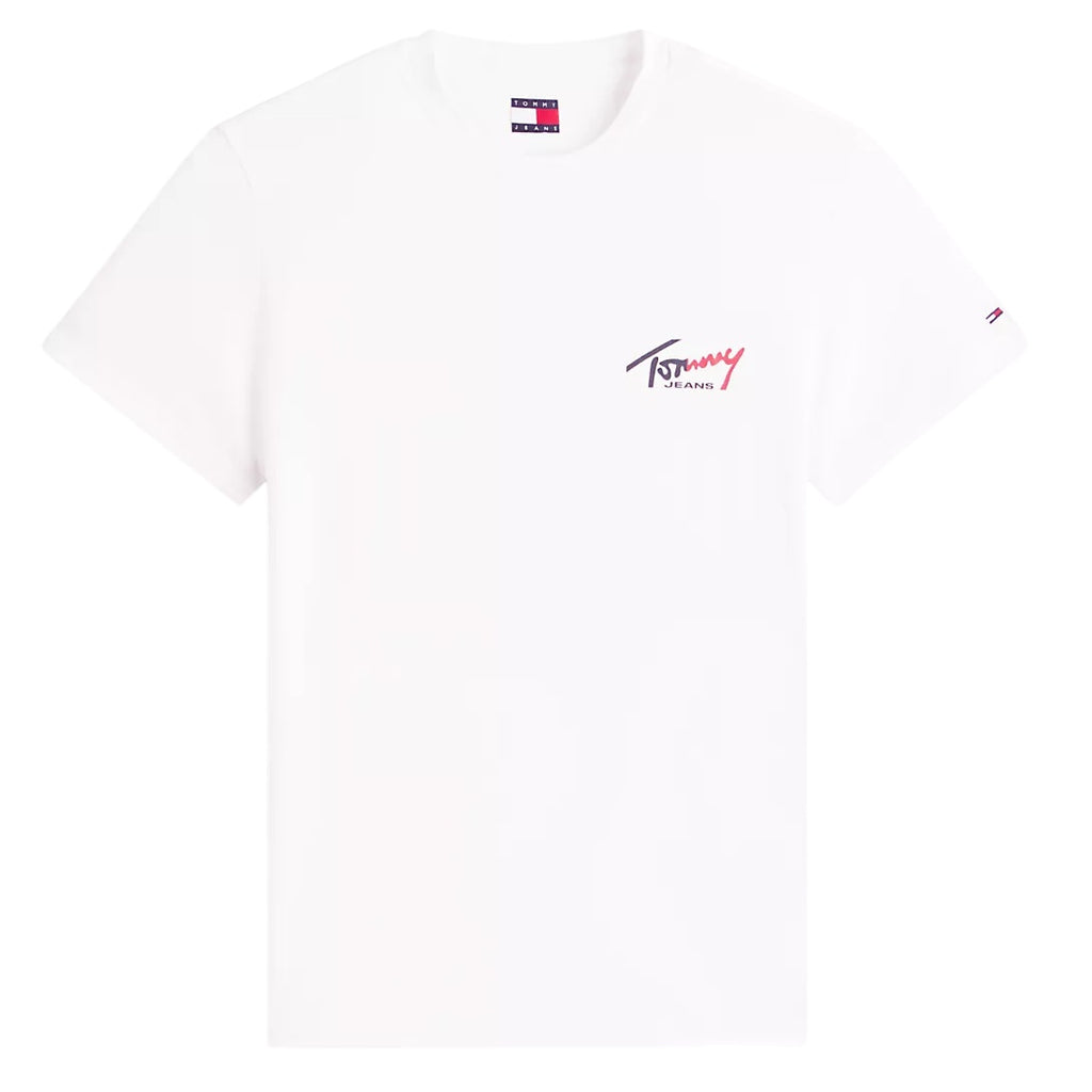 Tommy Jeans Slim Sign Chest T-shirt Wit