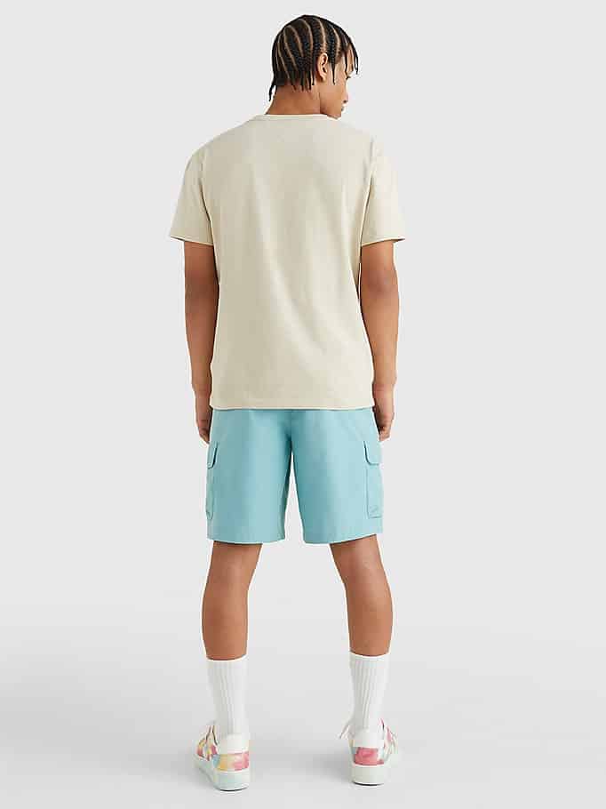 tommy hilfiger txt t shirt zand