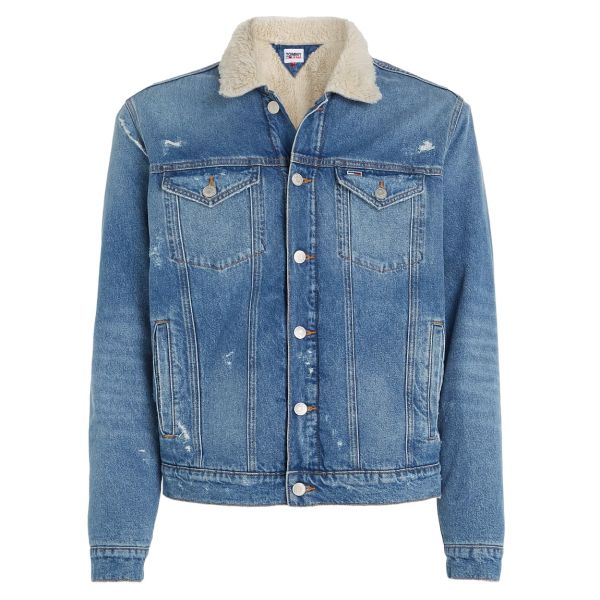 Tommy Jeans Teddy Trucker Spijkerjas Blauw