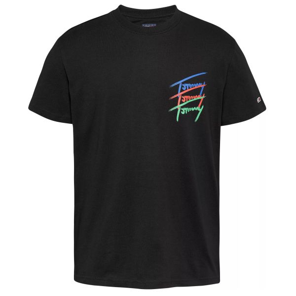 Tommy Jeans Twisted Sign T-shirt Zwart