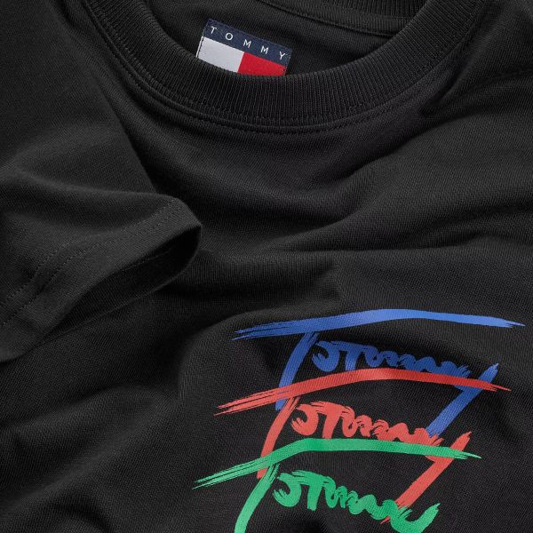 Tommy Jeans Twisted Sign T-shirt Zwart
