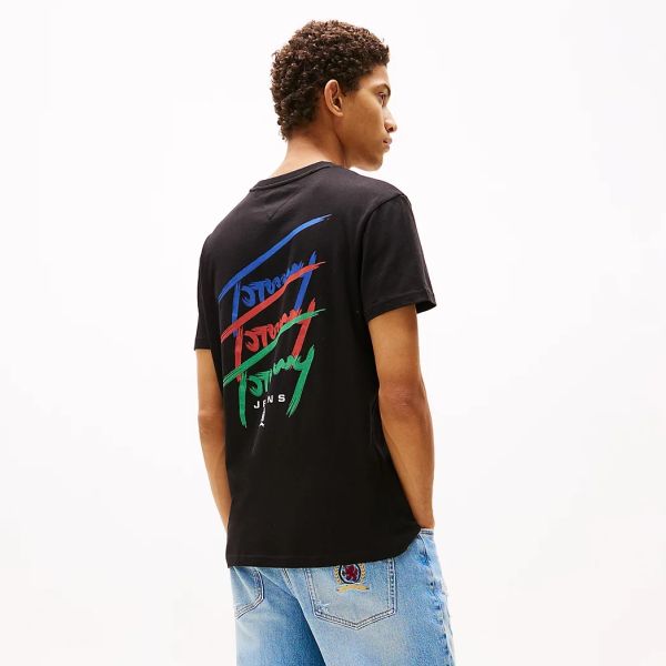 Tommy Jeans Twisted Sign T-shirt Zwart
